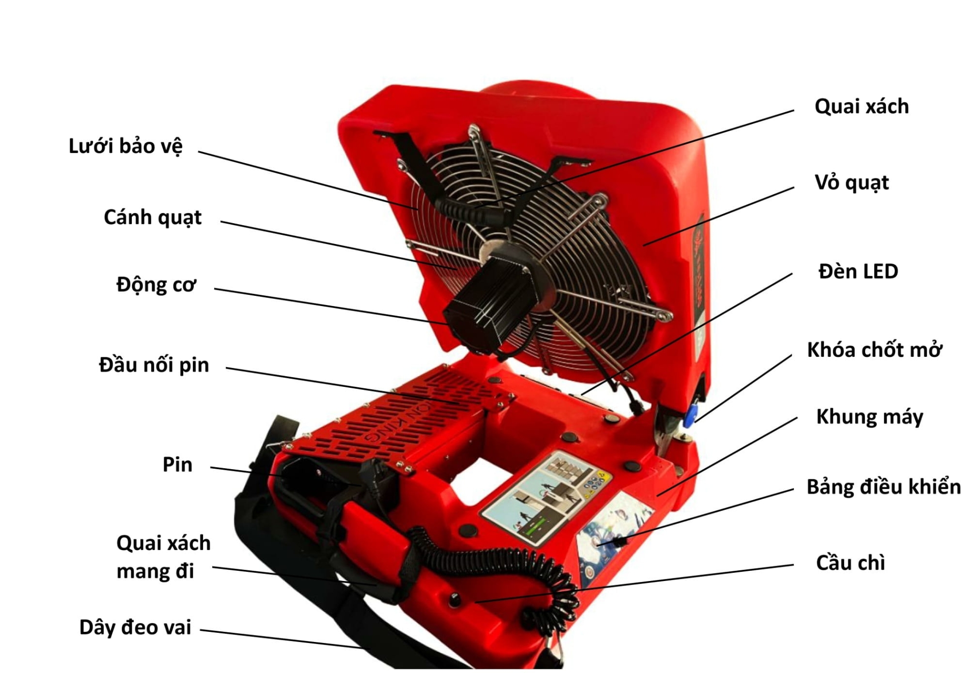 Quạt thổi gió phòng cháy chữa cháy chạy bằng pin BF50