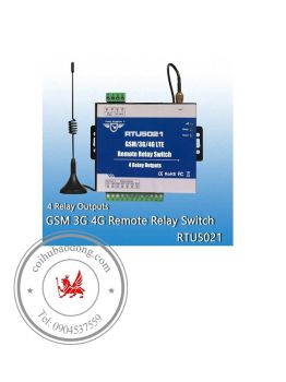 Bộ điều khiển từ xa RTU5021 qua sim điện thoại 4 kênh